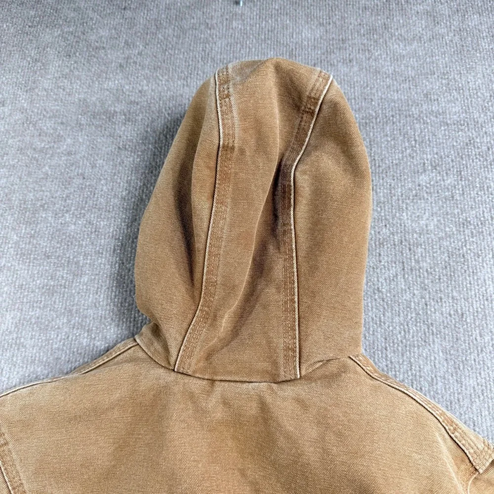 Vintage Carhartt YYJ130 Kids Jacket Hooded Cotton Duck Canvas‎ Brown Size 6/7